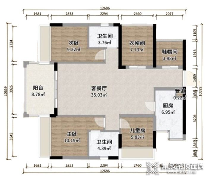 三房兩衛(wèi) 衣帽間+鞋帽間 超“奢”收納 她的愿望奧華全都實現(xiàn)了！